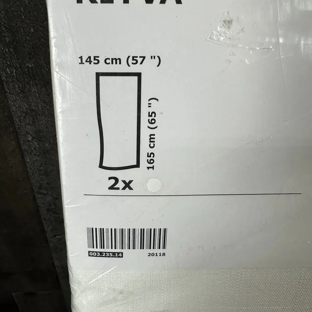 IKEA RITVA WHITE‎ PAIR CURTAINS [2 PANELS] 57